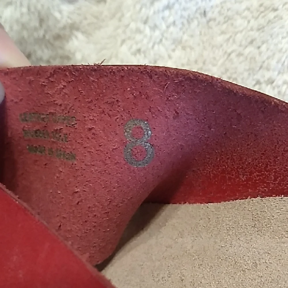 NWOT Women's Red Crisscross Slide Sandals